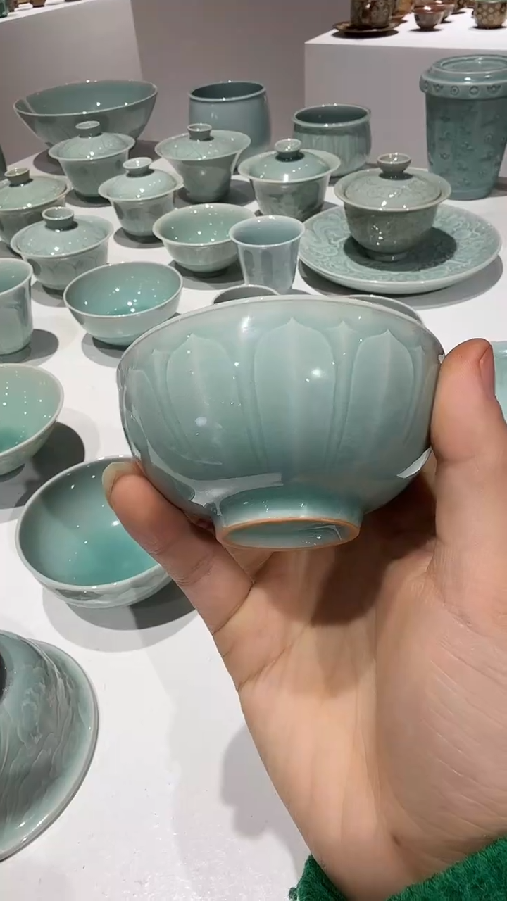 青瓷手工茶器包邮