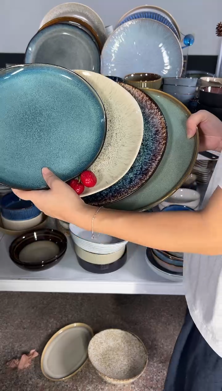 陶瓷外贸尾货瑕疵满20包邮X4 大盘组合