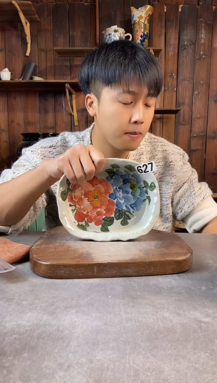 碗627，手工手绘，超值陶瓷
