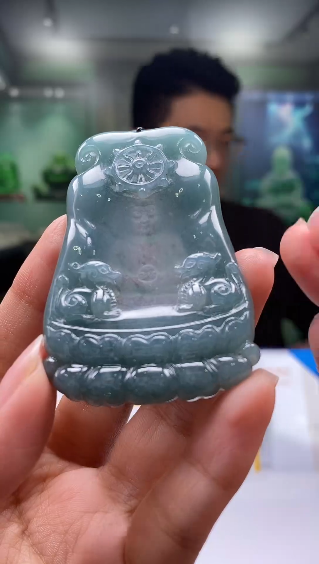 未镶嵌定制翡翠KK翡翠毛货吊坠-8