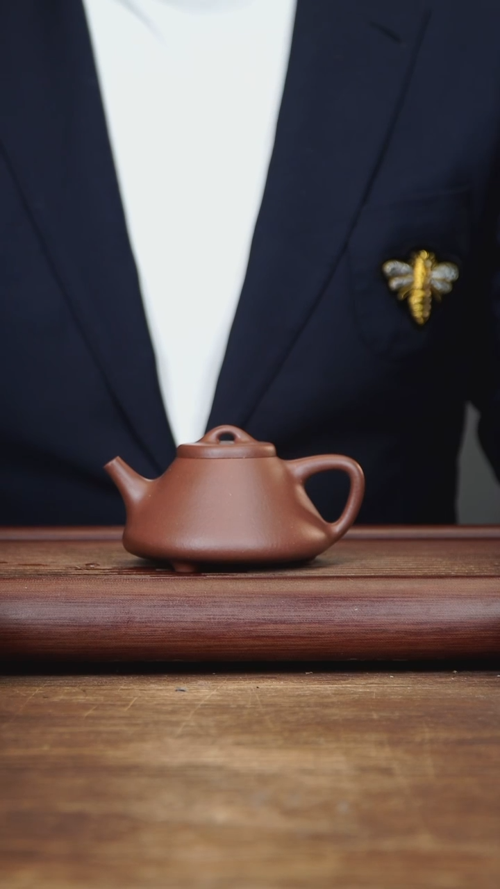 【闪购商品】紫砂茶壶160ml全手子冶石瓢 家藏黄龙山底槽清