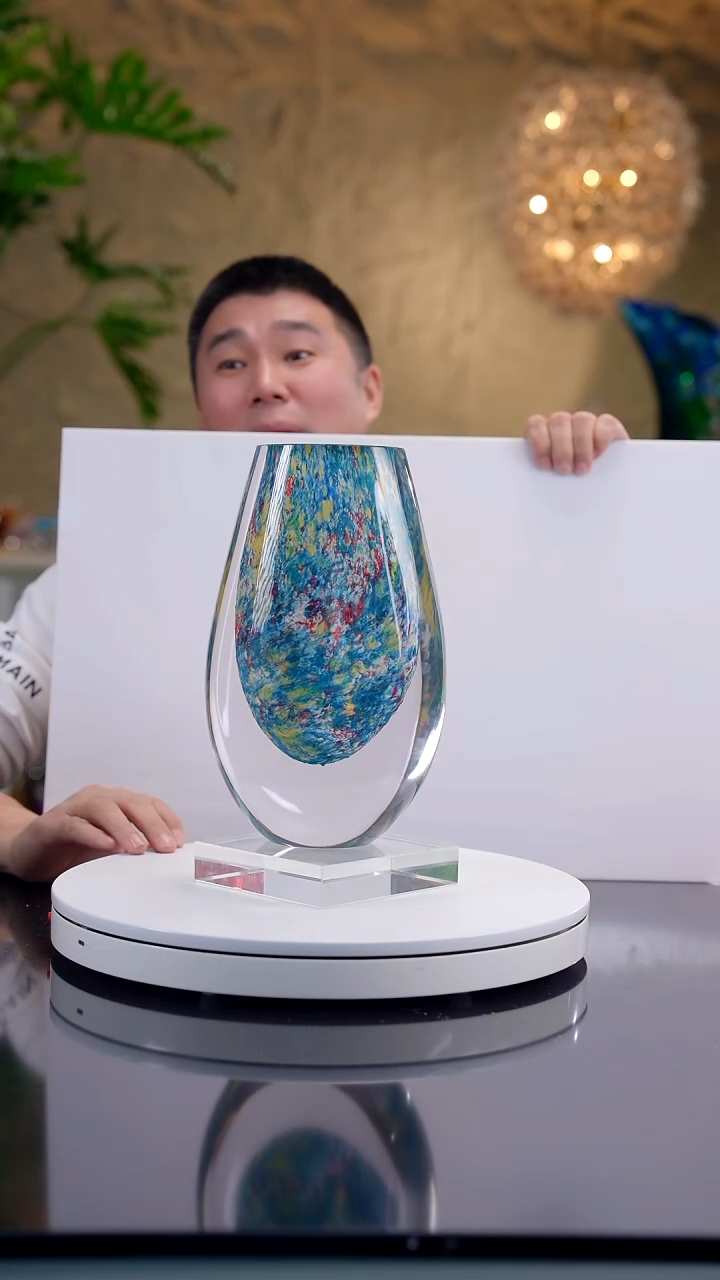 手工艺品琉璃莫奈花园设计款花器20号