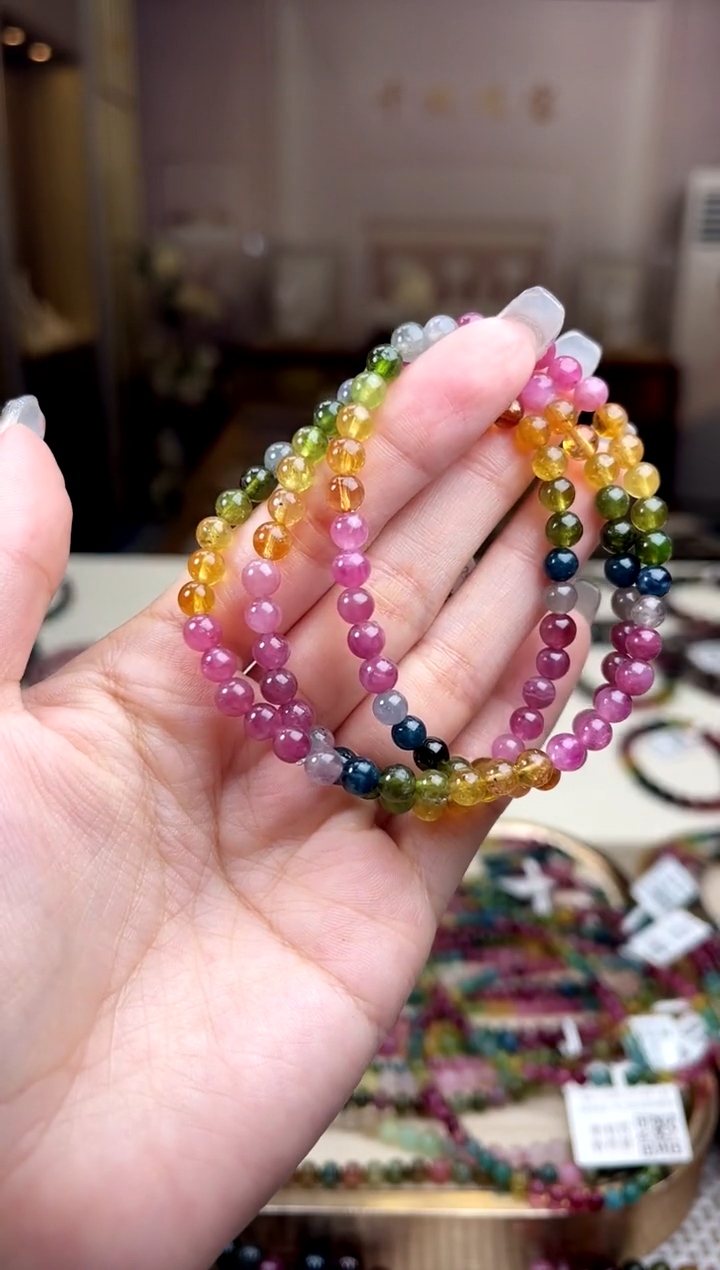【闪购商品】碧玺/未镶嵌5mm+碧玺多圈多样性发货