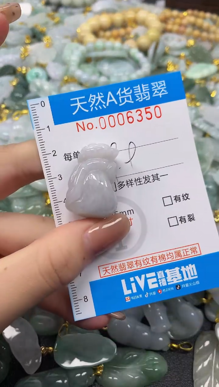 颈饰未镶嵌翡翠净货挂件-6350