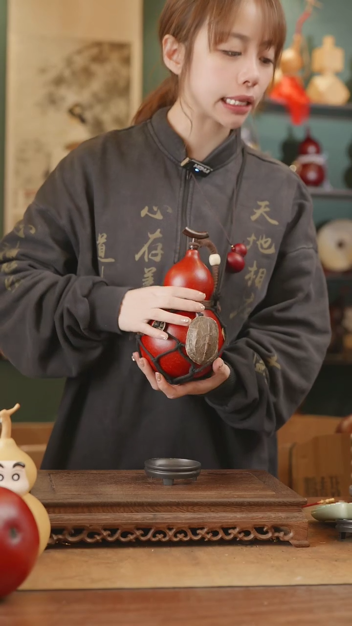 【闪购商品】278号精品天然大漆工艺防渗内胆酒葫芦~