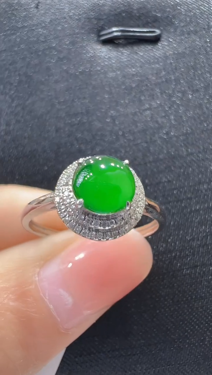 【闪购商品】翡翠戒指18K金镶嵌             