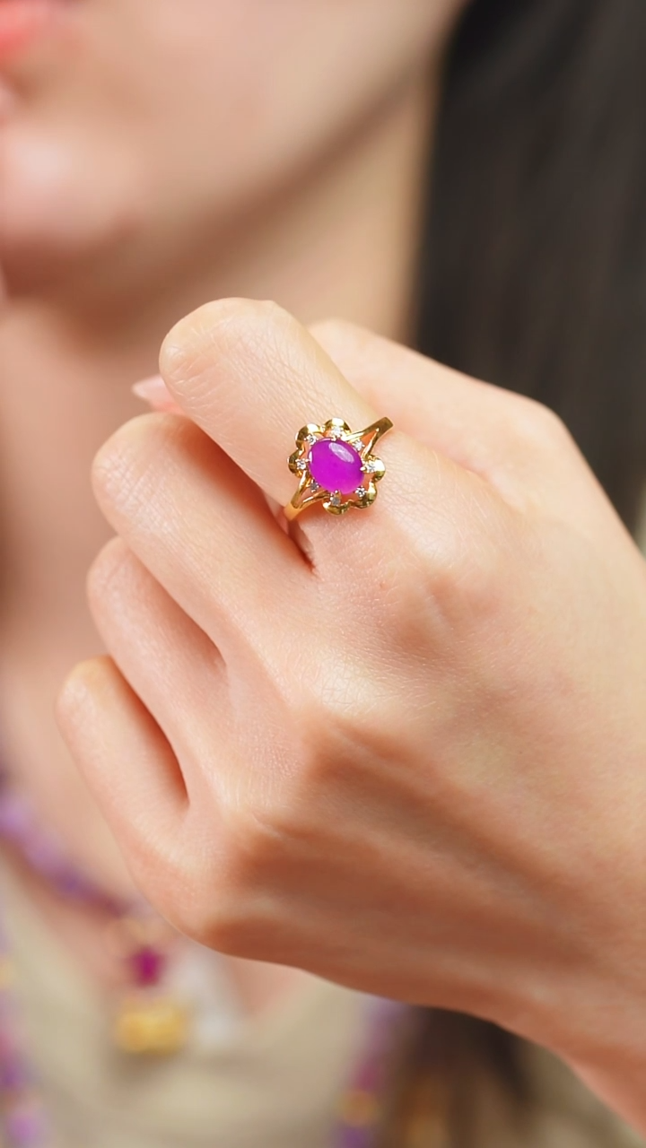 18K金镶嵌苏纪石（舒俱来）戒指53