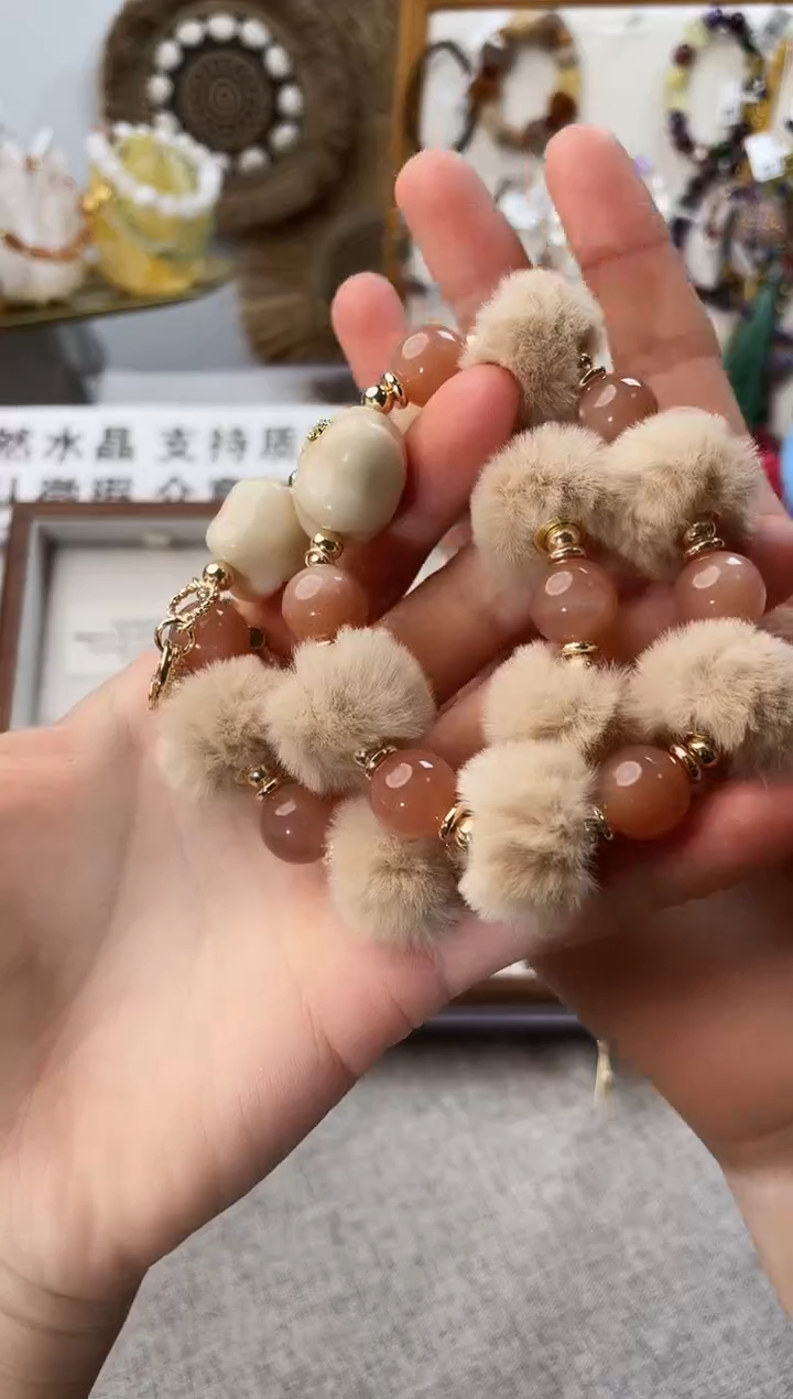 未镶嵌手串水晶橙月光手串（多样性发一）