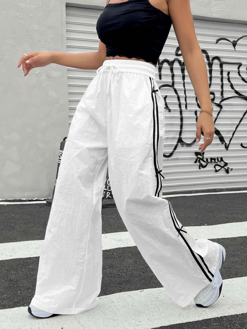 跨境尾单全店亏本清！梭织裤子    KM0163潮流阔腿裤长裤显瘦薄款