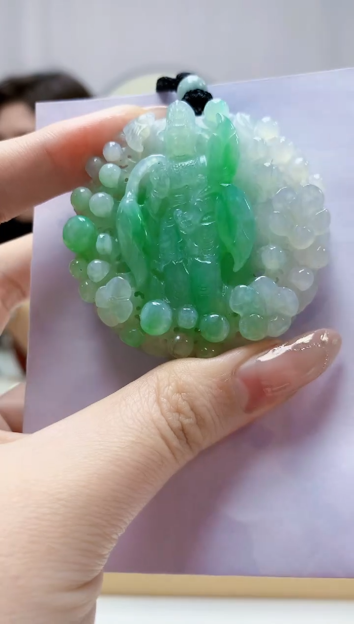 未镶嵌定制翡翠4829jw-毛货挂件38