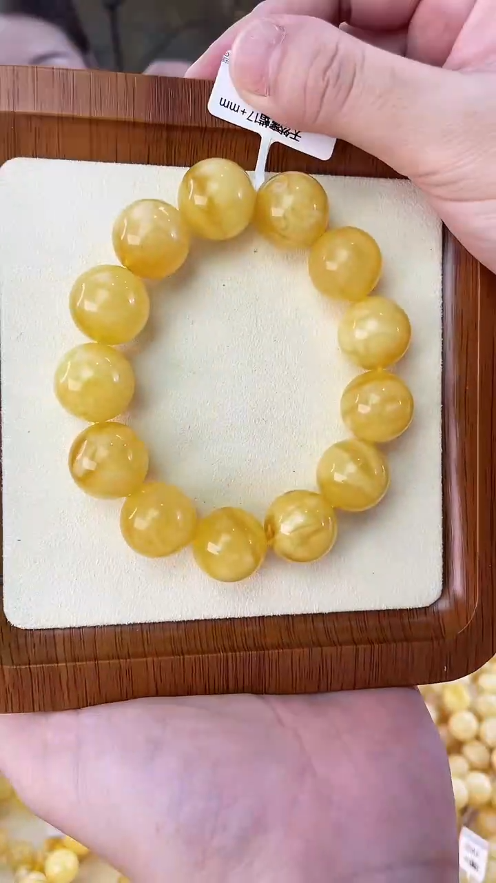 未镶嵌蜜蜡裸石手串