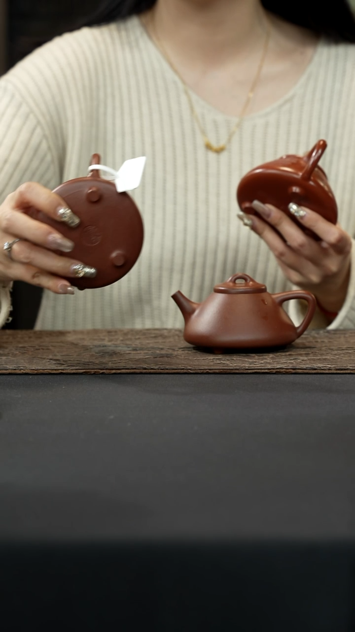 【闪购商品】紫砂茶壶底槽清子冶石瓢光素150cc