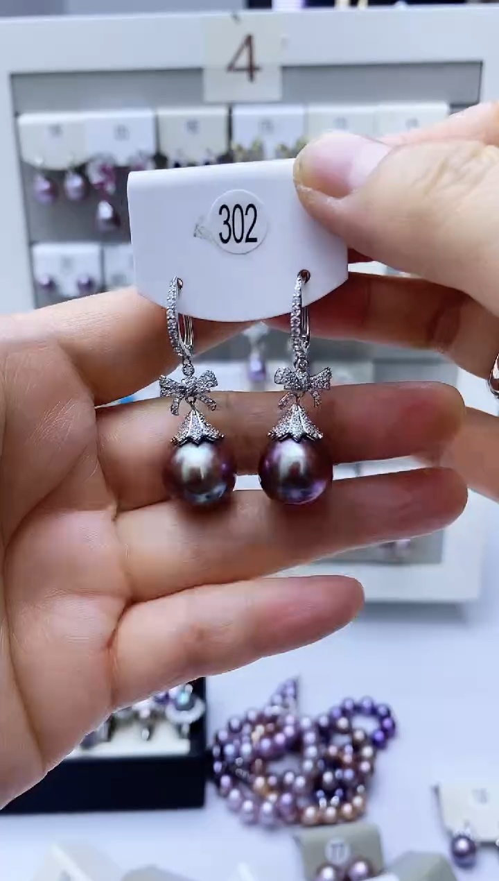 【闪购商品】淡水珍珠耳饰银S925镶嵌302