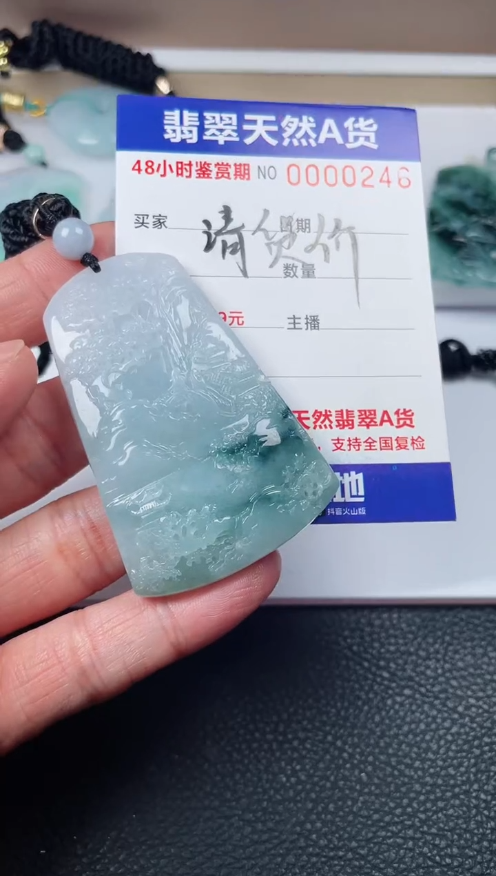 【闪购商品】翡翠颈饰未镶嵌山水