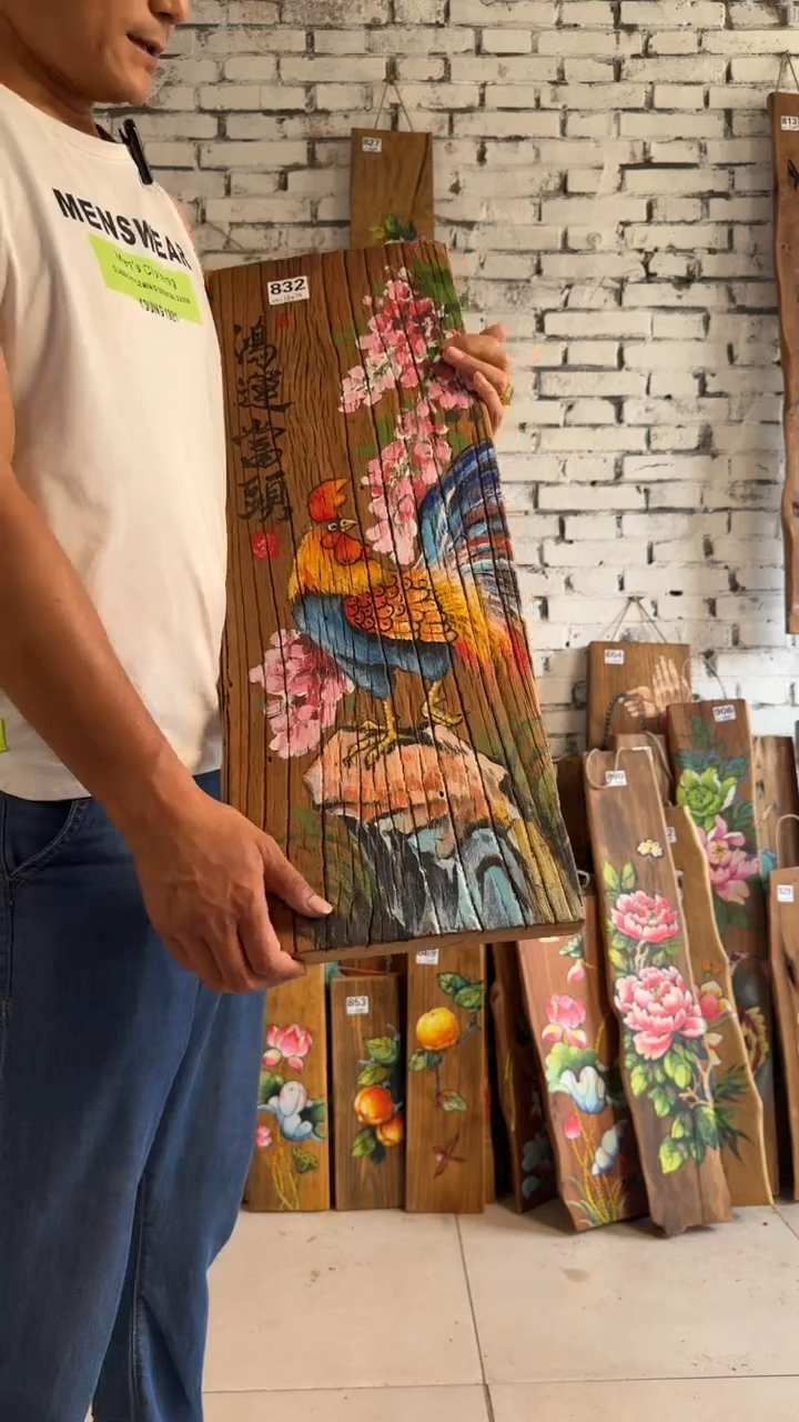 吊坠桃核832号门板画