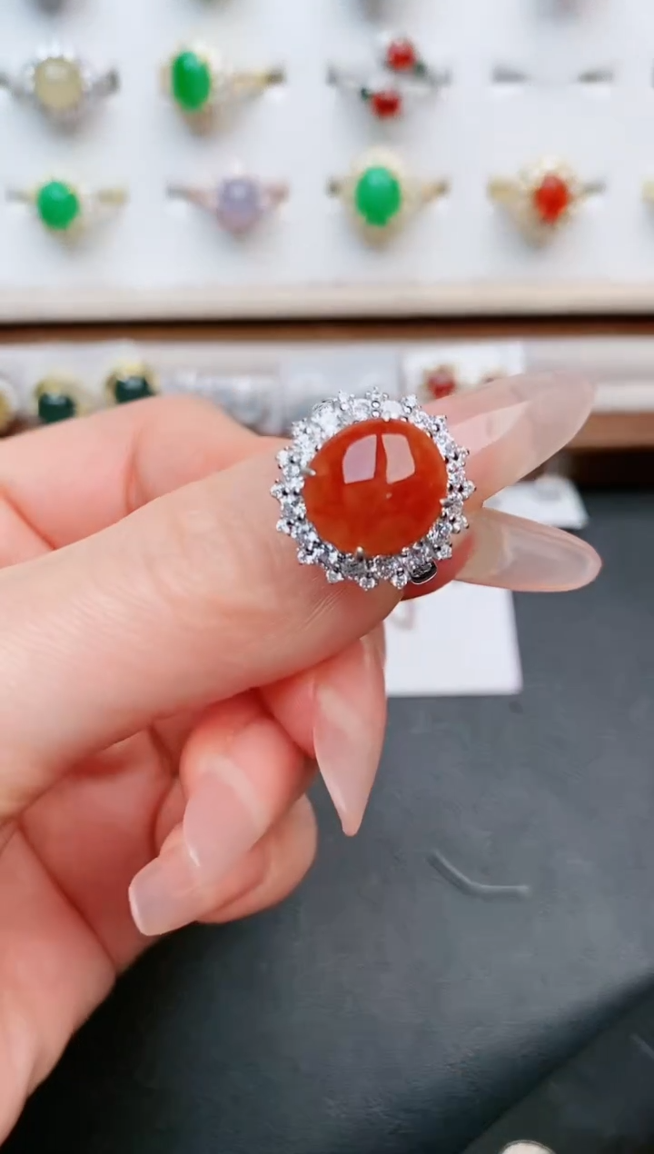 【闪购商品】翡翠戒指银S925镶嵌....