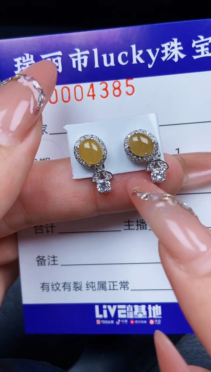 翡翠银S925镶嵌颈饰4385