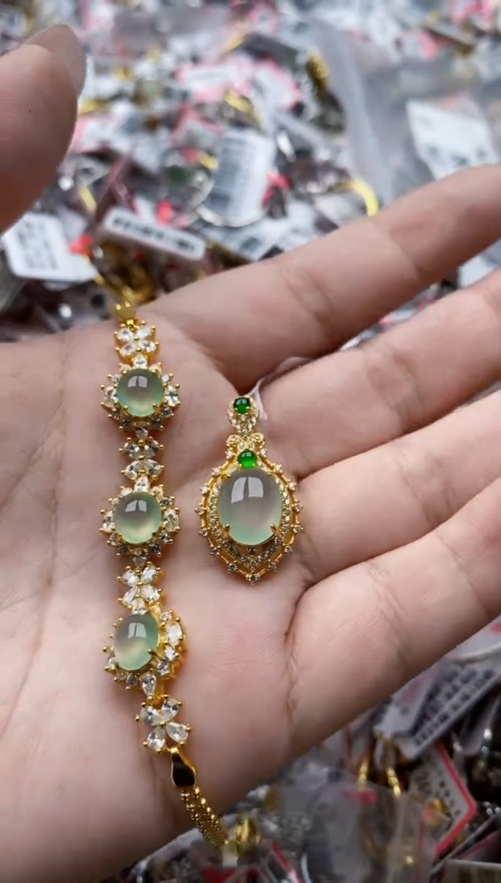 【闪购商品】翡翠戒指银S925镶嵌77777---1