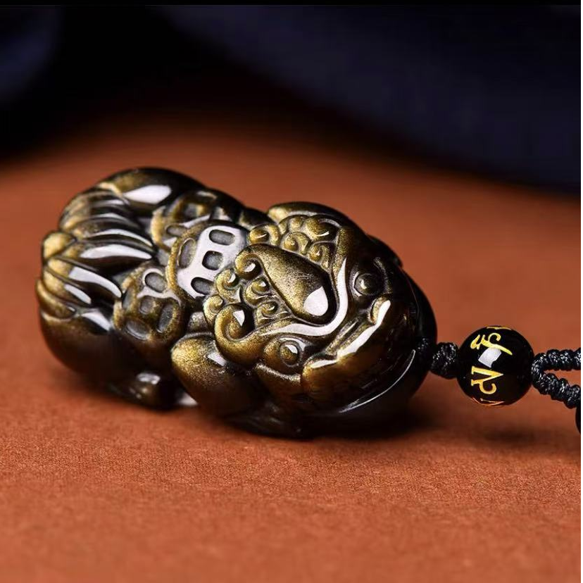 黑曜石金曜石（貔貅）吊坠