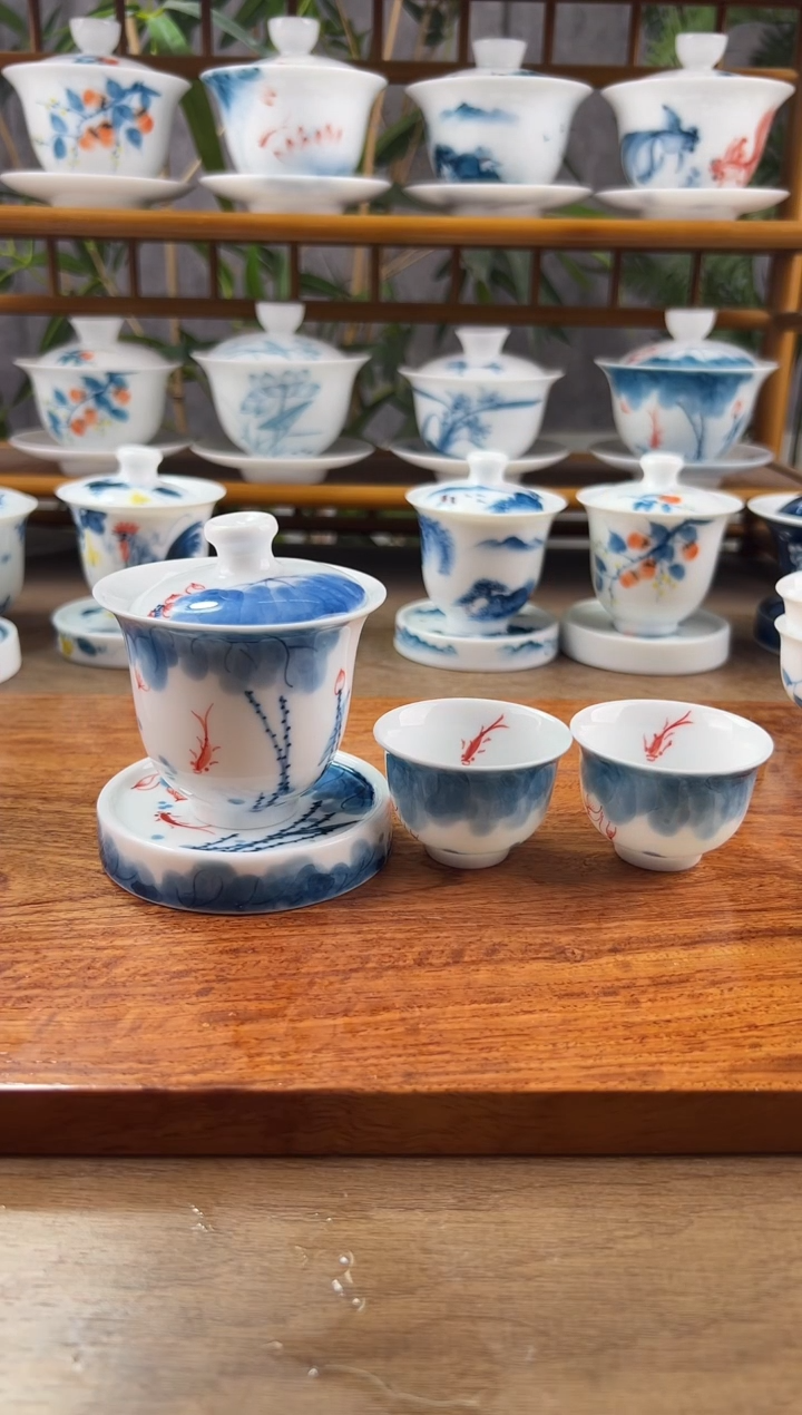 【闪购商品】全品纯手绘线条莲美人备加杯垫2个小美人杯