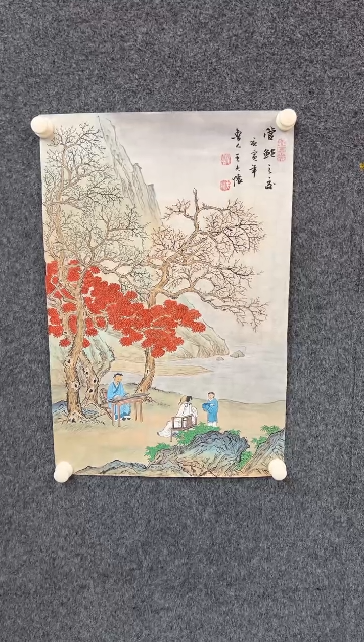 【闪购商品】国画1.15-王夫怀-四尺三开界画-002