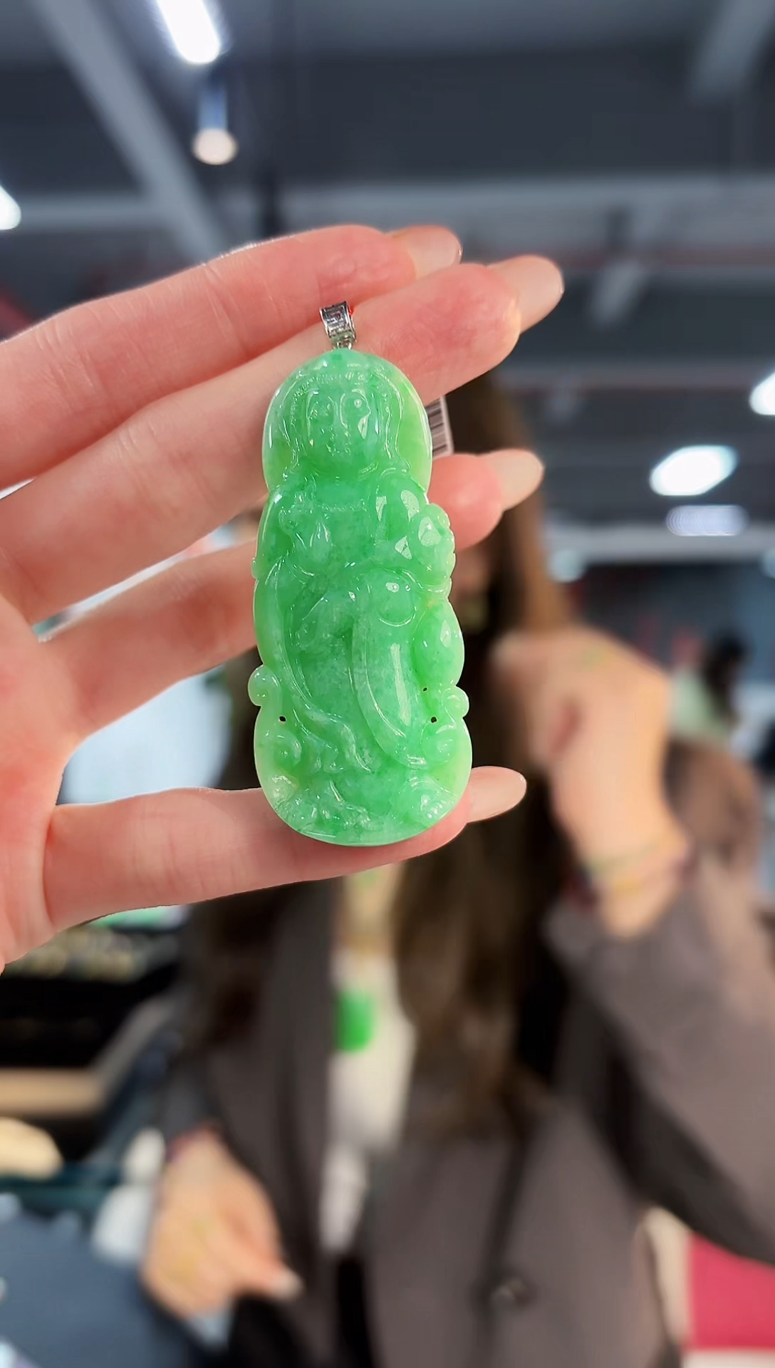 【闪购商品】翡翠颈饰18K金镶嵌缅料A货/支持复检/一件