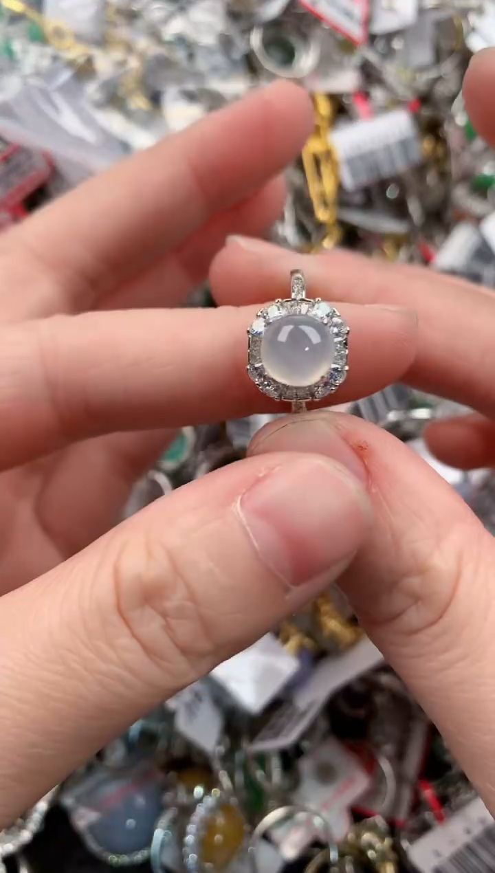 银S925镶嵌戒指翡翠333----4