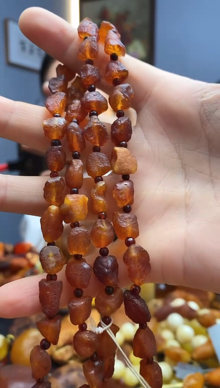 手链琥珀未镶嵌手串多圈