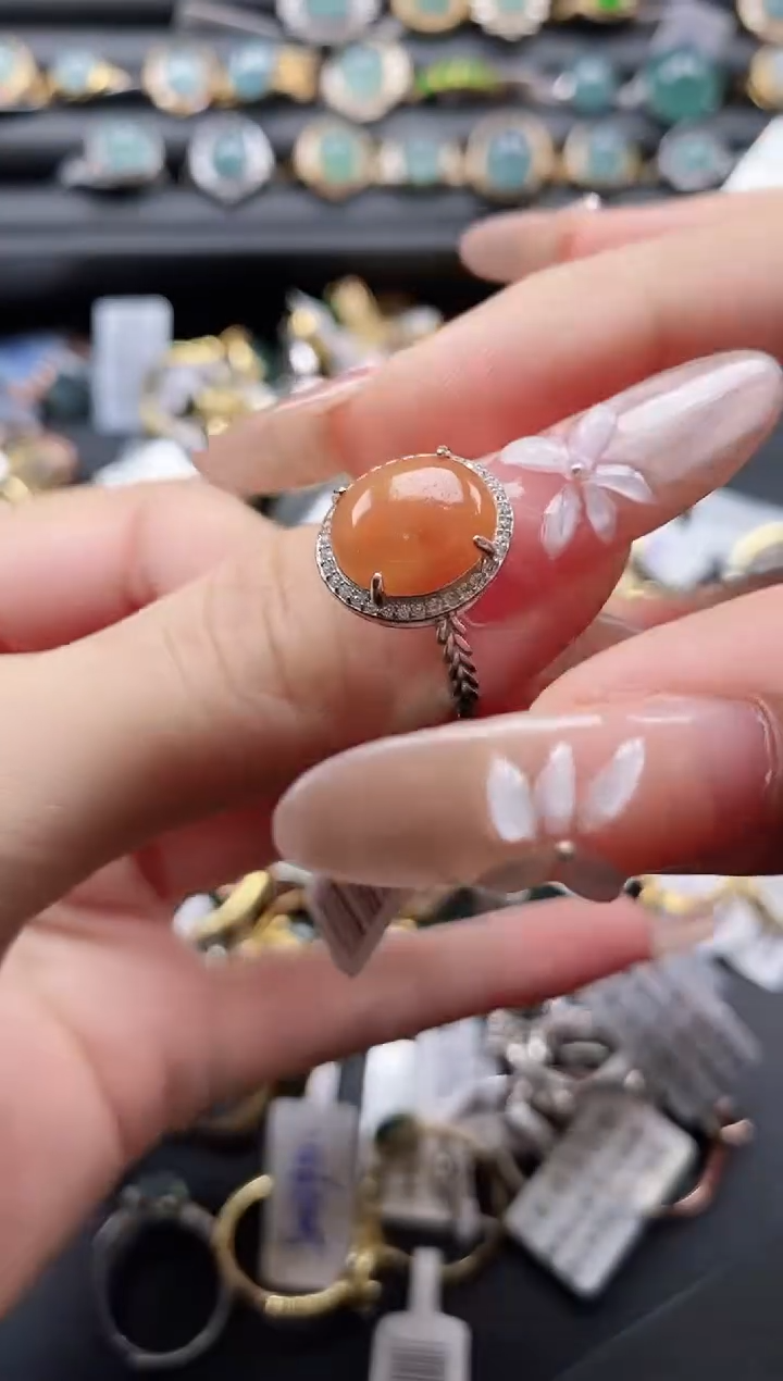 【闪购商品】翡翠戒指银S925镶嵌1111