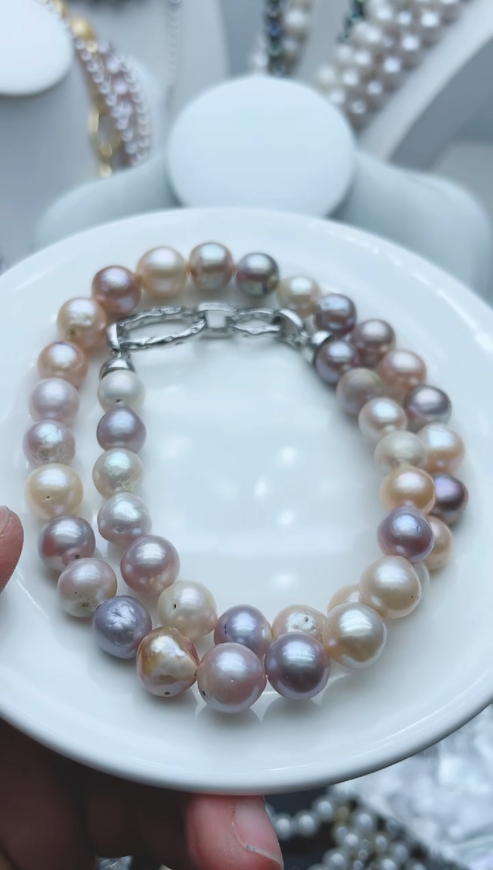 【闪购商品】淡水珍珠颈饰钛钢33