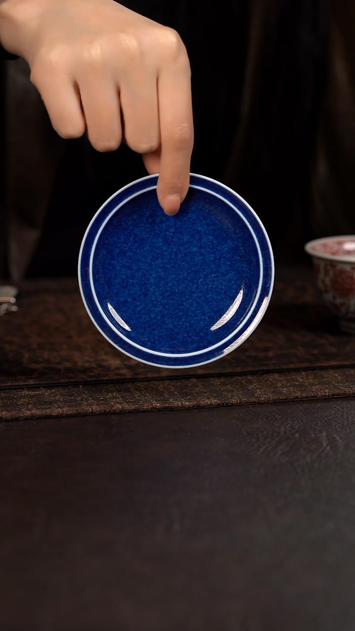 【闪购商品】杯初蓝舍洒蓝纯色小杯垫