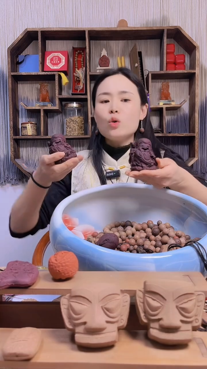 【闪购商品】泥塑玫瑰养心安神香方大寿星摆件