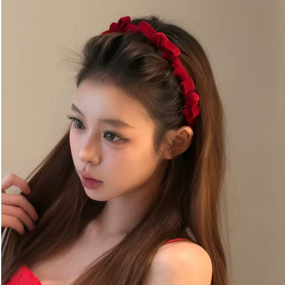 2630 超推荐！韩系蝴蝶结设计少女感秋冬款发箍