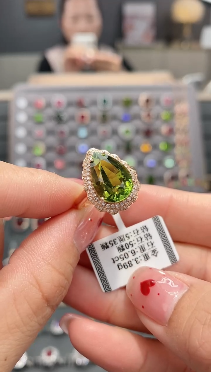 【闪购商品】碧玺戒指18K金镶嵌6.05  