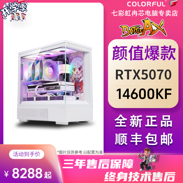 双11【14600KF+5070】高颜值畅玩游戏吃鸡三角洲生产力DIY主机