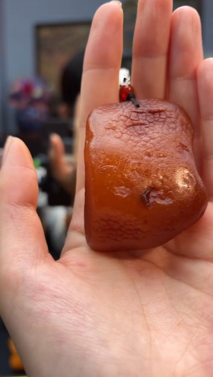 琥珀颈饰未镶嵌吊坠