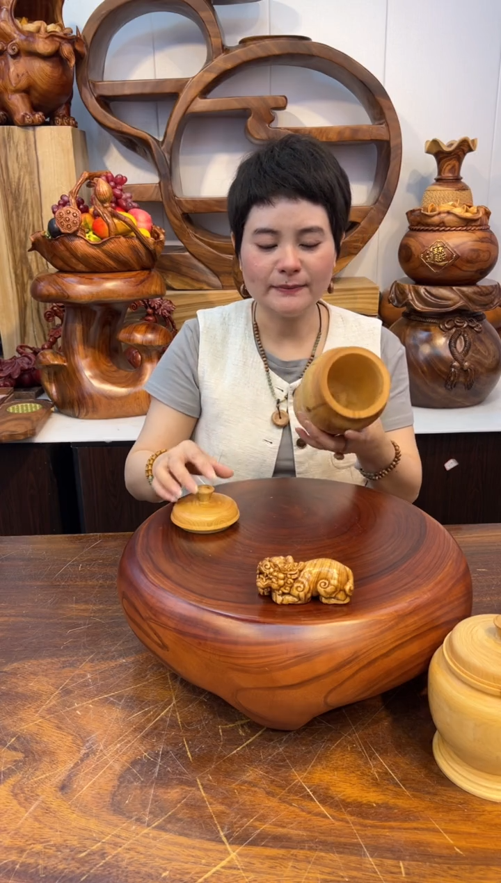 木YB实木创意收纳罐