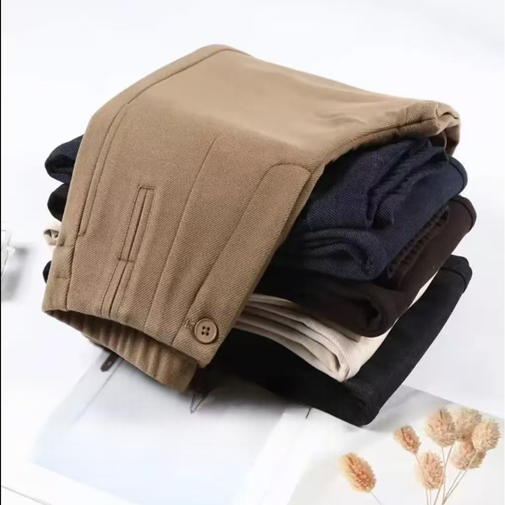 【专柜轻奢】秋冬季设计师新款羊 绒桑 蚕丝高腰百搭窄版直筒裤563