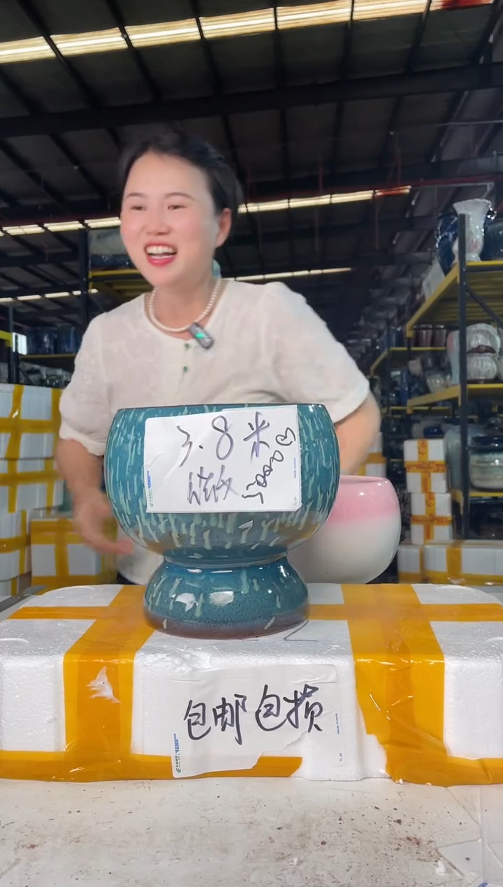 玉*宜兴紫砂粗陶花盆18/20