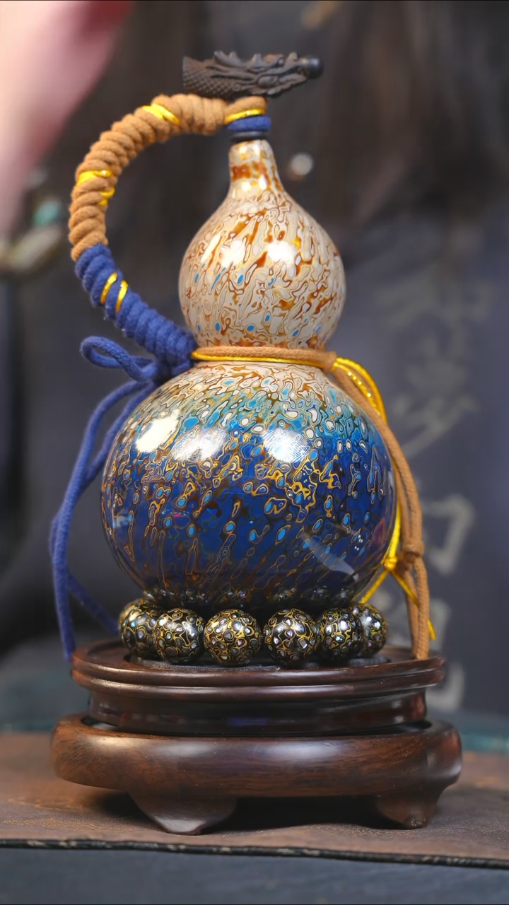 【闪购商品】YK173漆艺酒葫芦不包手串及旋转底座