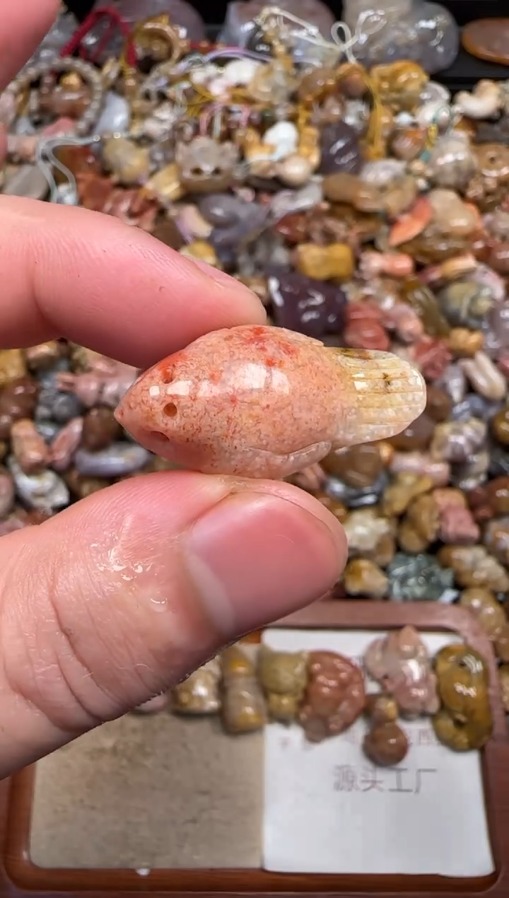 硅化珊瑚（珊瑚玉）未镶嵌颈饰143
