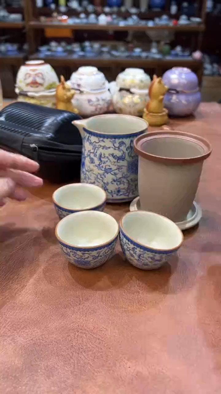 真的很便宜会开片的旅行茶具