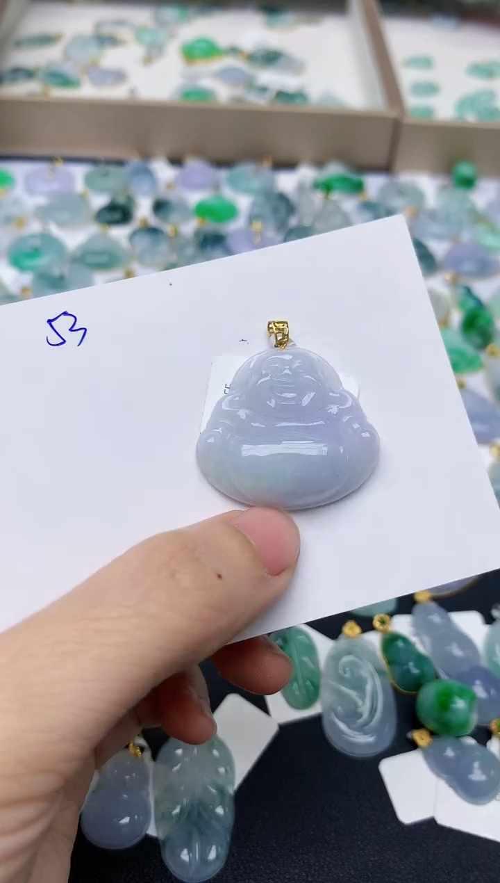 【闪购商品】翡翠颈饰18K金镶嵌天然翡翠A货    