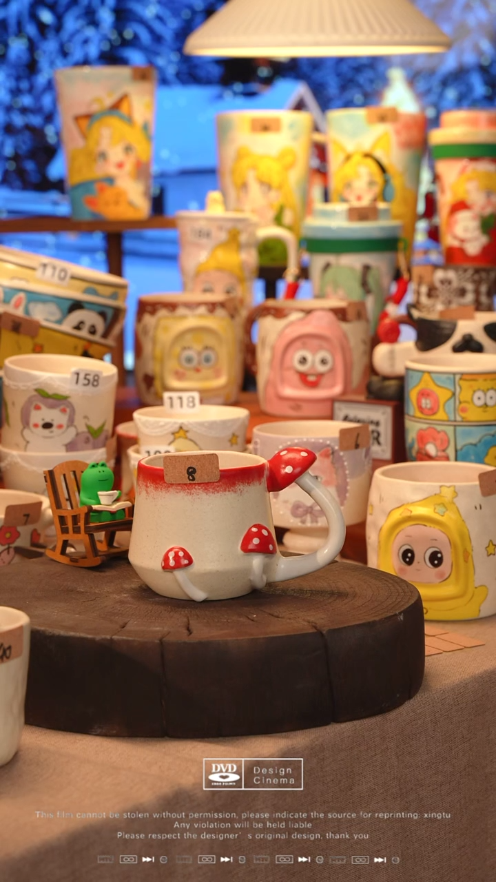 陶瓷008景德镇设计师款高温陶瓷手工手绘