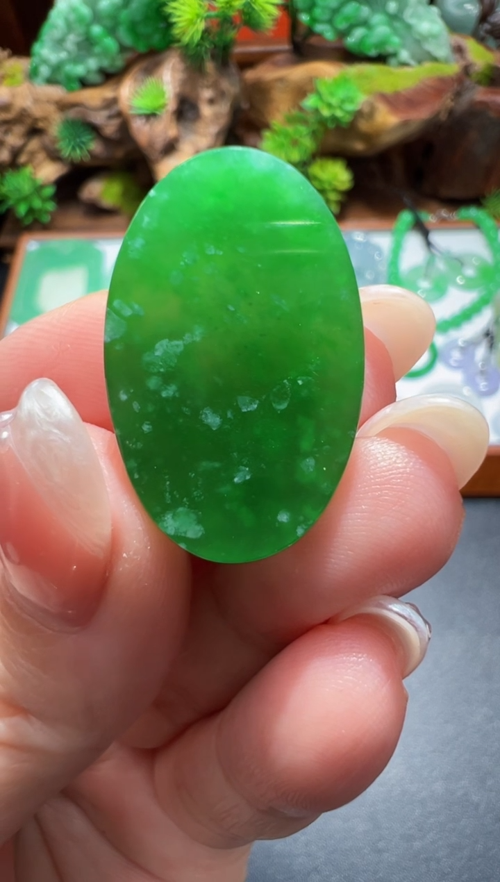 未镶嵌定制翡翠蓉26.5*17.2*3.1无事牌