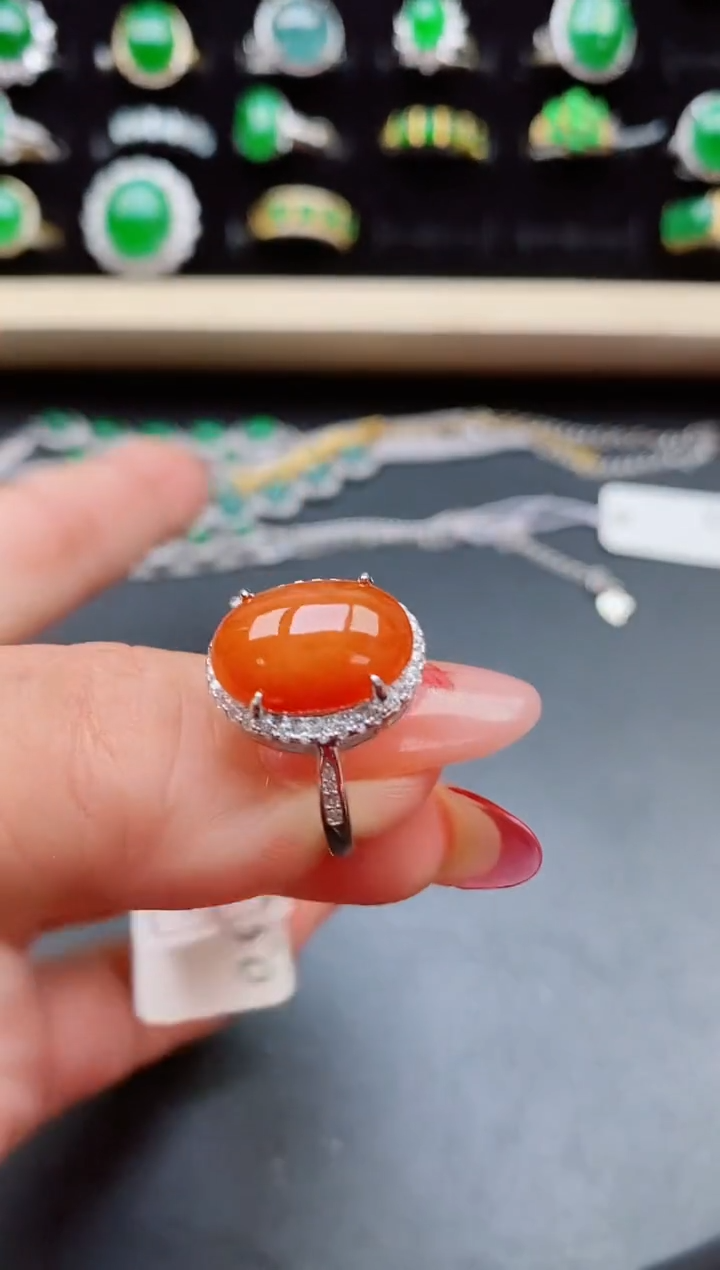 【闪购商品】翡翠戒指银S925镶嵌321321