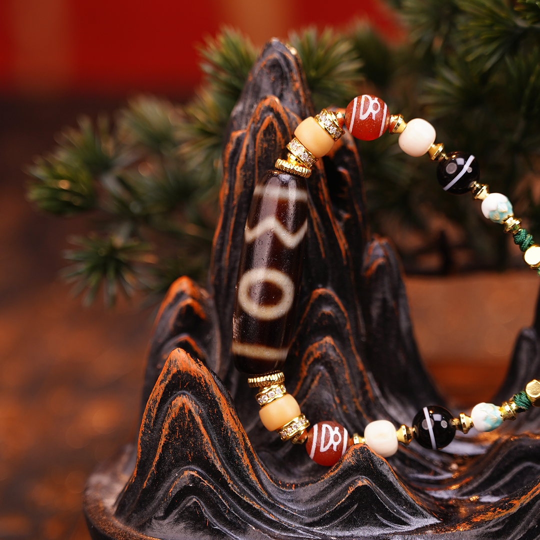 天珠玛瑙   一眼天地脖挂  DZT11002-1