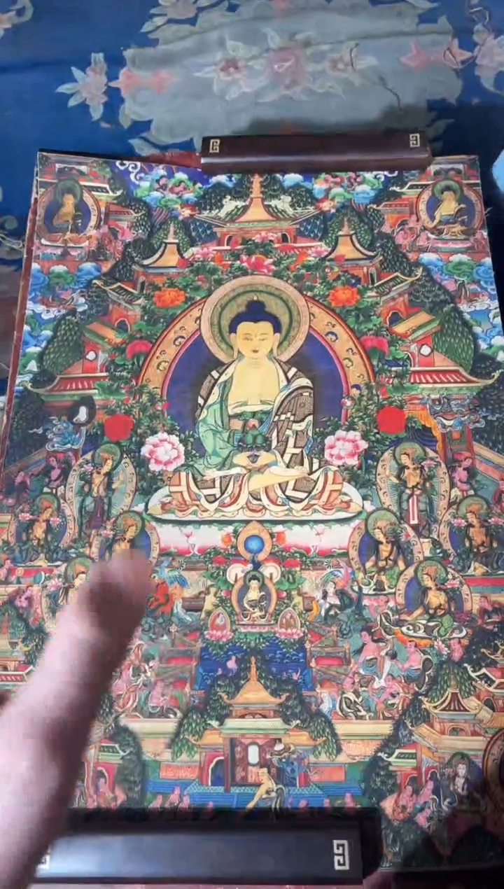 卷轴画龙妹的唐卡tk16