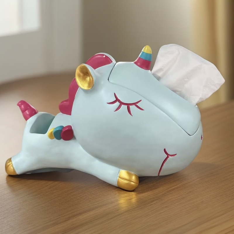 独角兽抽纸盒摆件