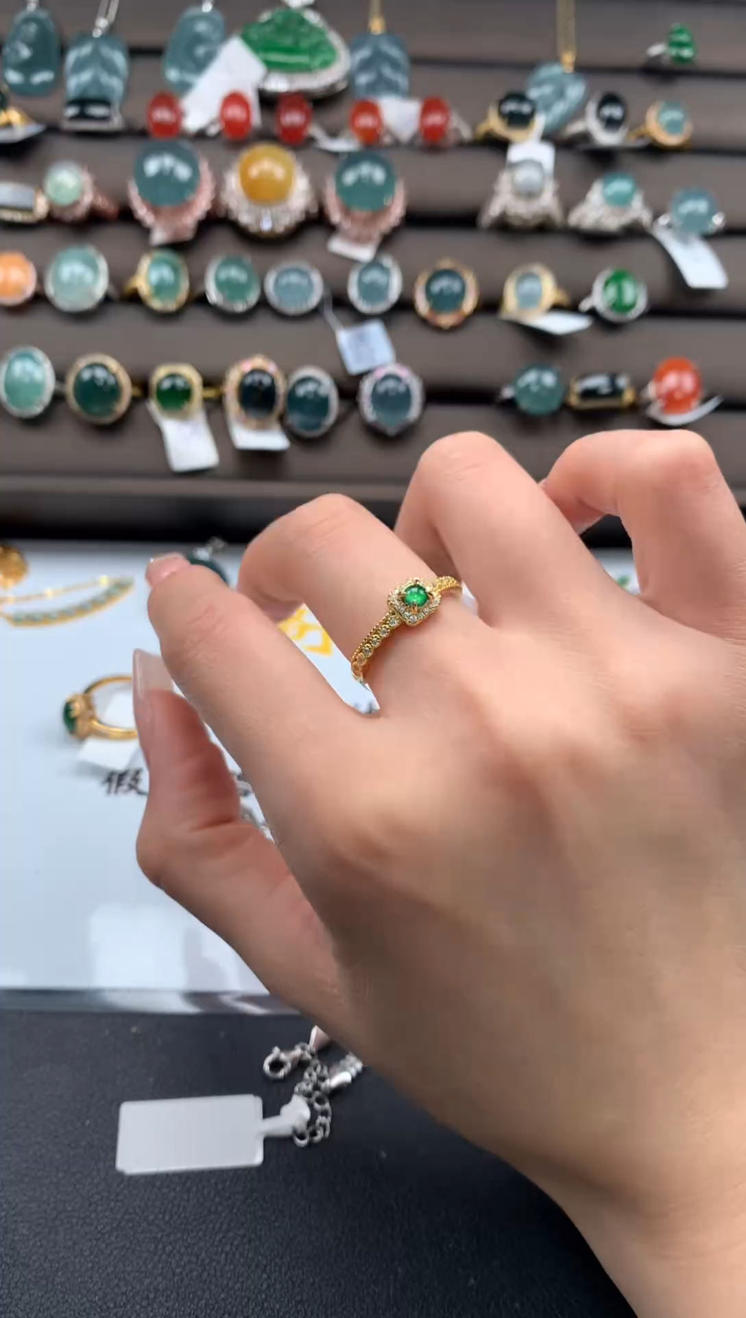 【闪购商品】翡翠戒指银S925镶嵌3123123123